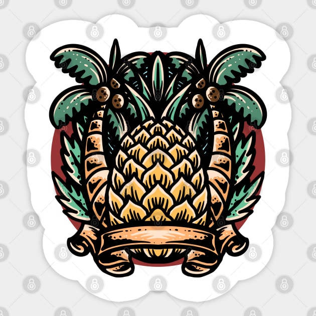 pineapple summer Sticker by donipacoceng